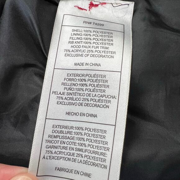 Canada Weather Gear Kids Unisex Black Puffer Coat Parka size XL 18/20 - Picture 8 of 11